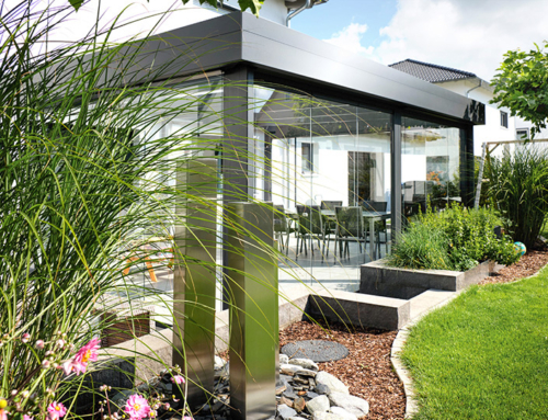 Sommergarten – Diafano Sommergarten als Lounge mit Flachdachoptik