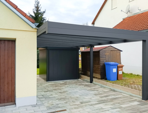Carport mit Flachdachoptik
