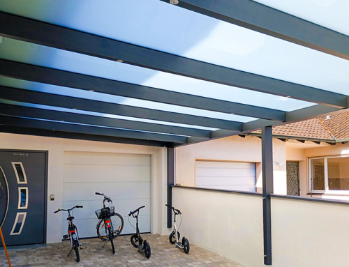 Carport mit Flachdachoptik