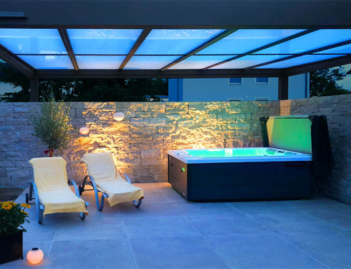 Flachdach für Jacuzzi